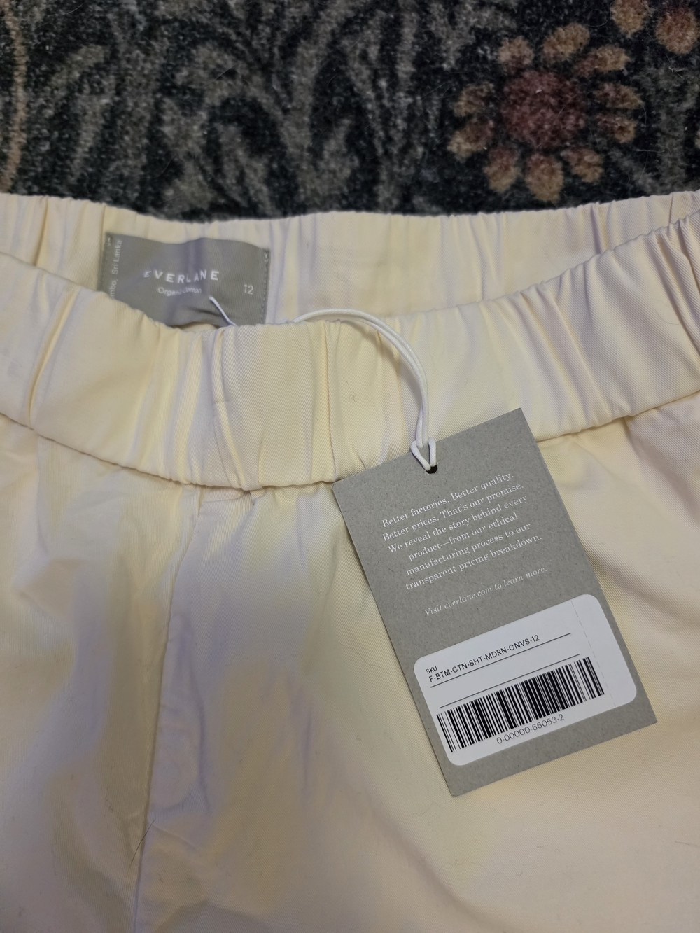 Everlane High-Waist Women's Shorts — Pale Pink/Cream - Picture 2 of 2
